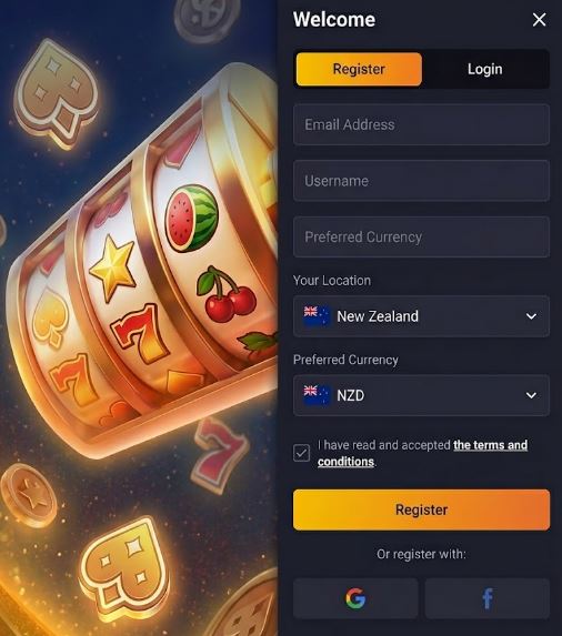 vegastars sign up form